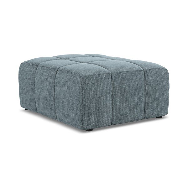 Taburet albastru cu tapițerie din țesătură bouclé Aloha – Makamii-image-3