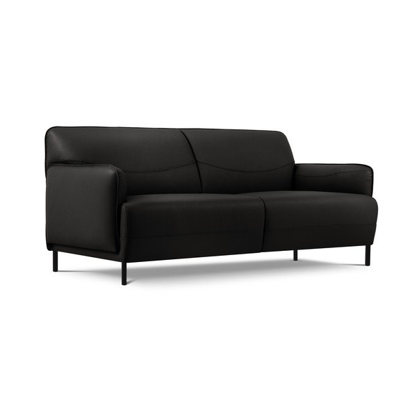 Canapea din piele Windsor & Co Sofas Neso, 175 x 90 cm, negru-image-2
