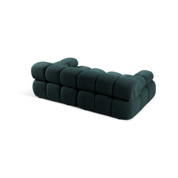 Canapea modulară petrol cu tapițerie din țesătură bouclé 188 cm – Micadoni -image-2