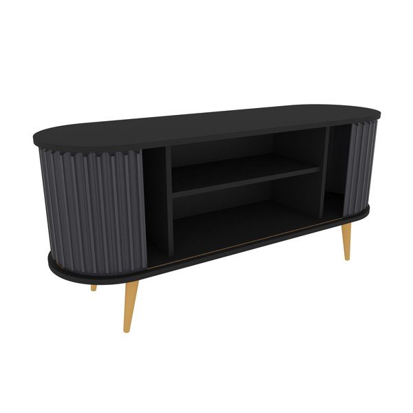 Comodă TV negru-gri antracit 140x64 cm Stor – Kalune Design-image-4