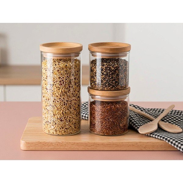 Set 3 borcane de sticlă Hermetic – Ego Dekor-image-1