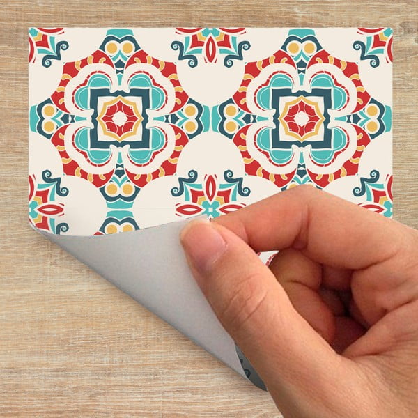 Set 24 autocolante pentru mobilă Ambiance Georgina, 10 x 10 cm-image-1