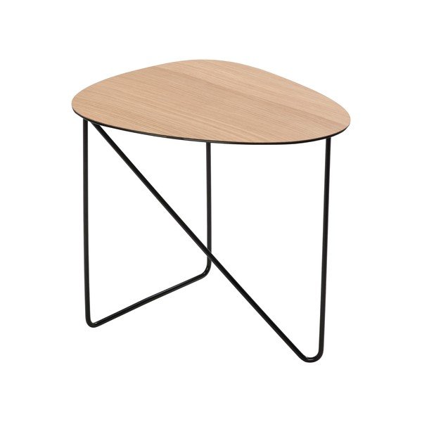 Măsuță de cafea în culoare naturală din metal 37x44 cm Curve M Wood – LIND DNA