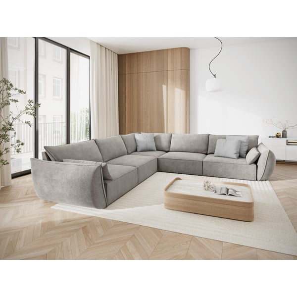 Colțar gri deschis (cu colț variabil) Vanda – Mazzini Sofas-image-1