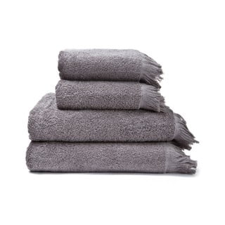 Set 2 prosoape de duș și 2 prosoape de mâini din 100% bumbac Bonami Selection Grey, 50 x 90 + 70 x 140 cm, gri