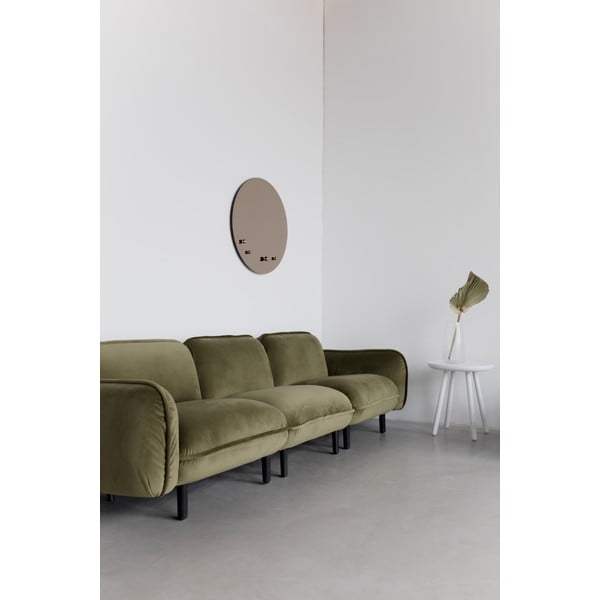 Canapea cu tapițerie din catifea EMKO Bean, albastru închis-image-1