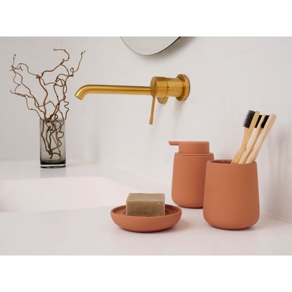 Dozator de săpun lichid portocaliu din gresie ceramică 250 ml Nova One – Zone-image-4