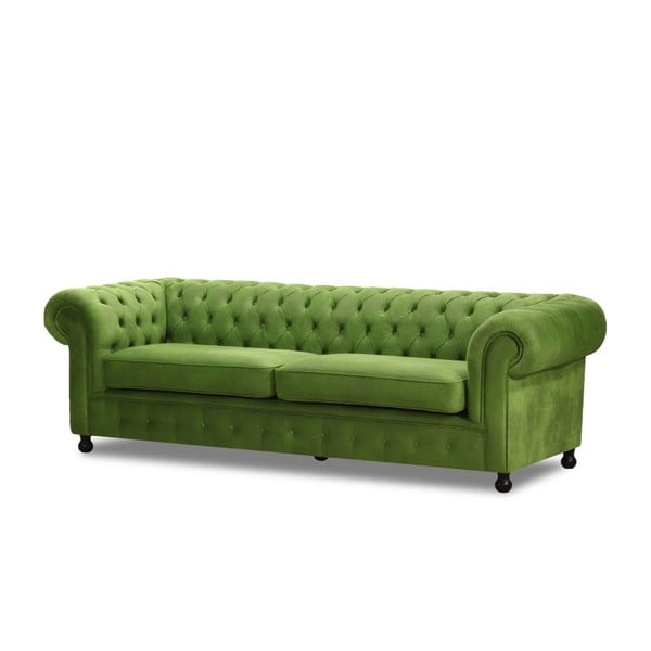 Canapea pentru 3 persoane Wintech Chester, verde