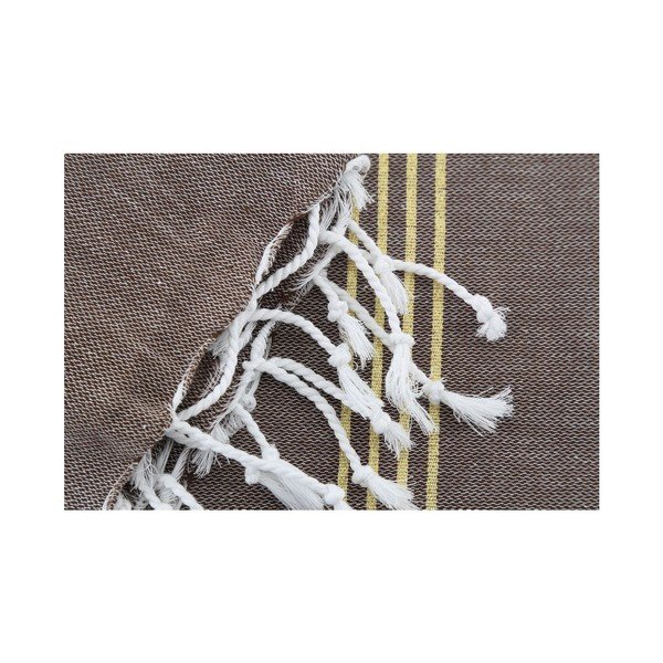 Prosop baie Hammam Sultan Brown Gold, 100x180 cm-image-3