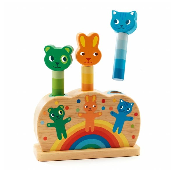 Jucărie din lemn cu animale pop-up Djeco