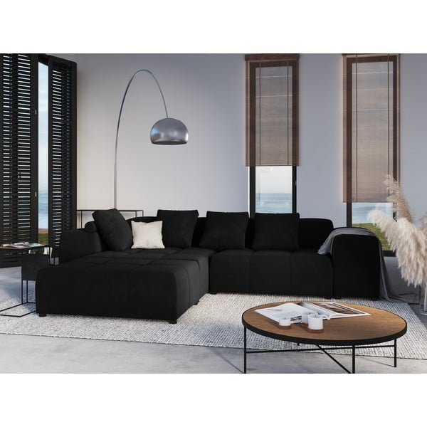 Spătar pentru canapea modulară negru cu tapițerie din catifea Rome Velvet - Cosmopolitan Design-image-4