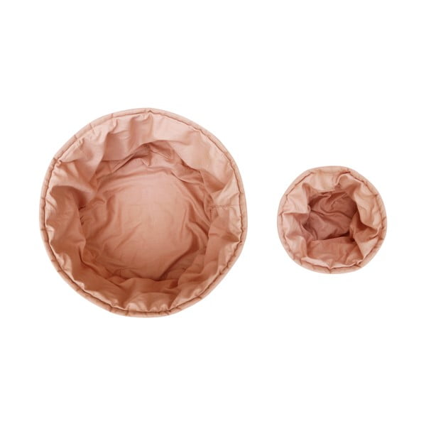 Cutii de depozitare pentru copii roz-deschis 2 buc. din material textil ø 30x20 cm Bambie Vintage Nude – Lorena Canals-image-3
