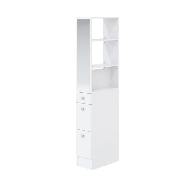 Dulap de baie înalt alb cu oglindă 24x180 cm Combi - TemaHome -image-2