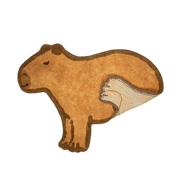 Covor pentru copii maro din bumbac 52x68 cm Capybara – Sass & Belle-image-1