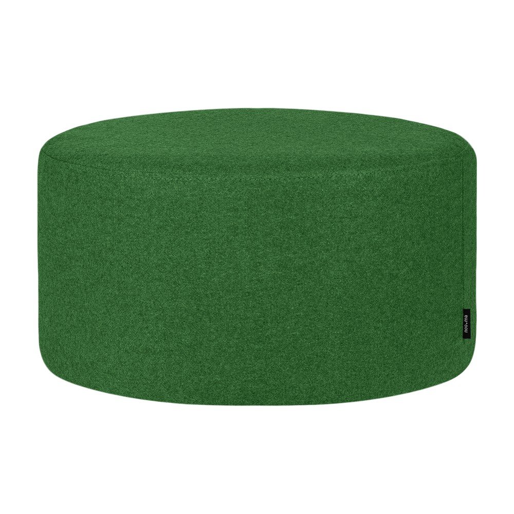 Puf verde cu tapițerie din lână Folk – noo.ma