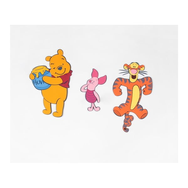 Set 3 elemente adezive din spumă decorative, Winnie the Pooh 