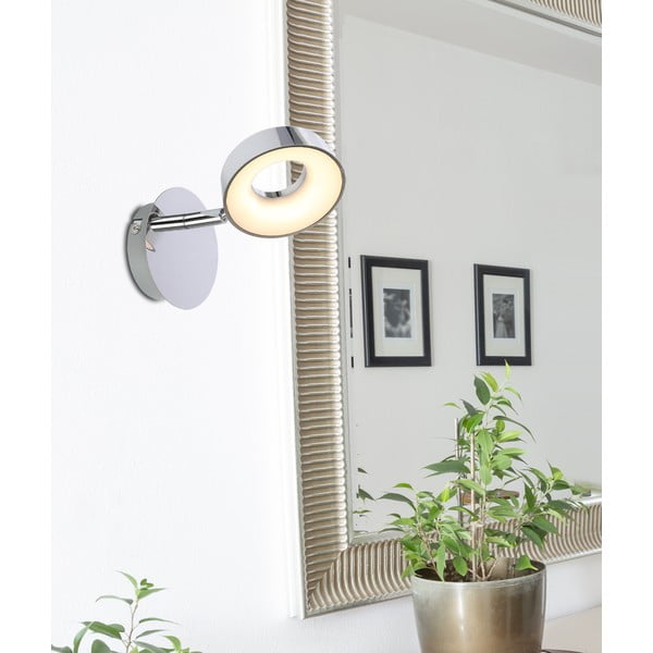 Aplică de perete argintiu-lucios LED Isla – Candellux Lighting-image-1