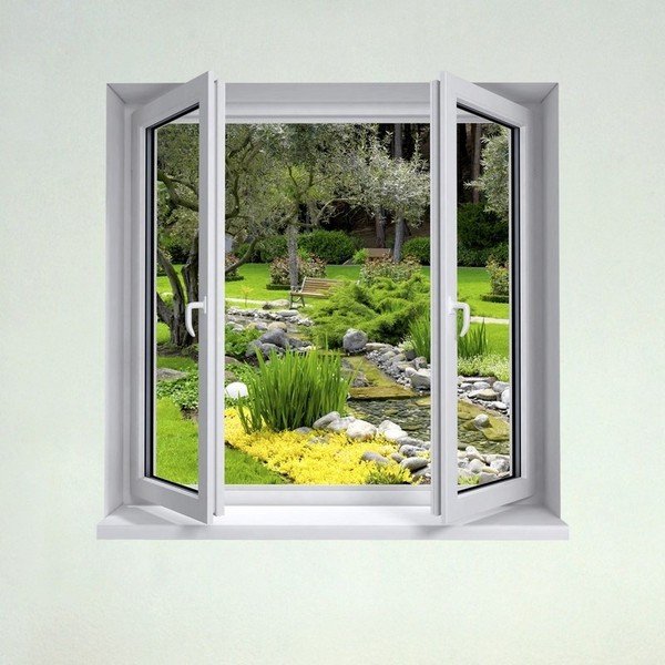 Autocolant Ambiance Stream in the garden-image-1