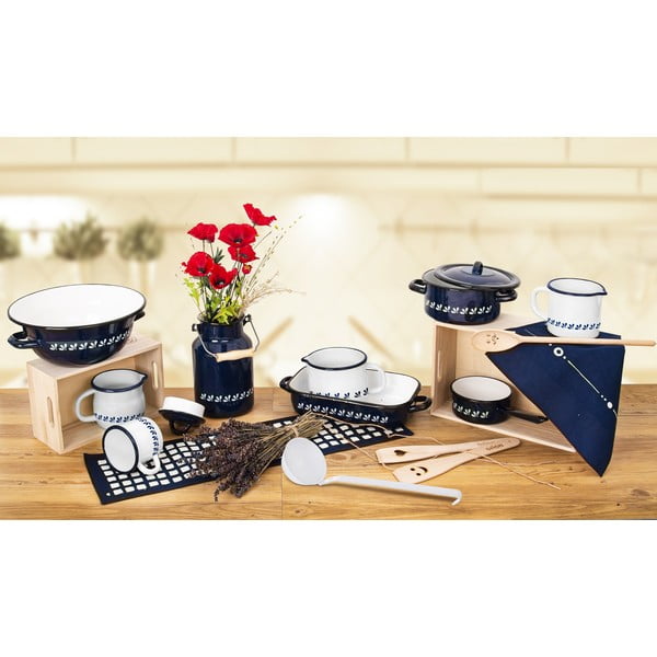 Vas de copt din email albastru Orion-image-1