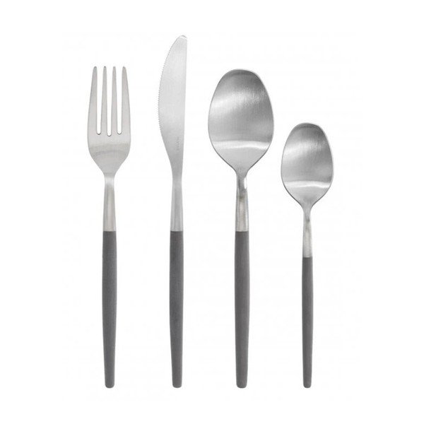 Tacâmuri gri închis/argintii din oțel inoxidabil 16 buc. Maxime – Blomus