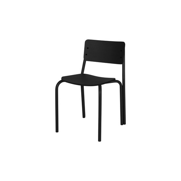 Scaun de dining negru stivuibil Kei – noo.ma