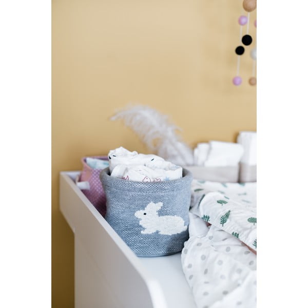 Organizator din bumbac Kindsgut Bunny, ø 16 cm, gri-image-1