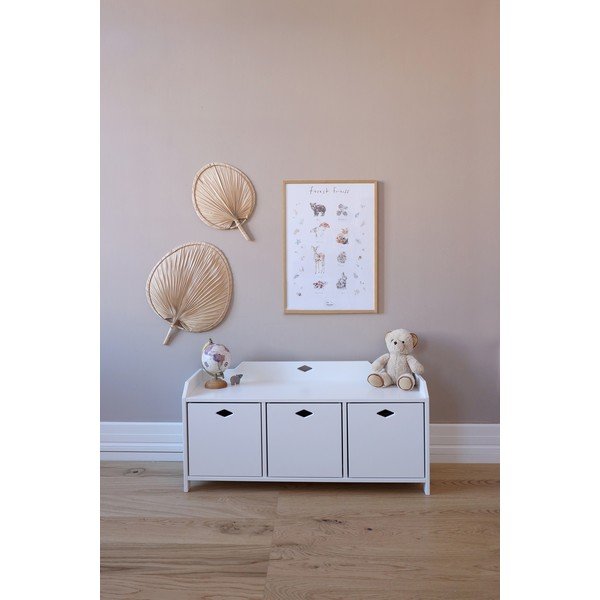 Comodă de copii albă 99,5x32x48 cm Luca – Cam Cam Copenhagen-image-1