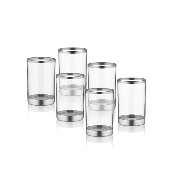 Set 6 pahare Mia Glam Silver, 100 ml-image-1