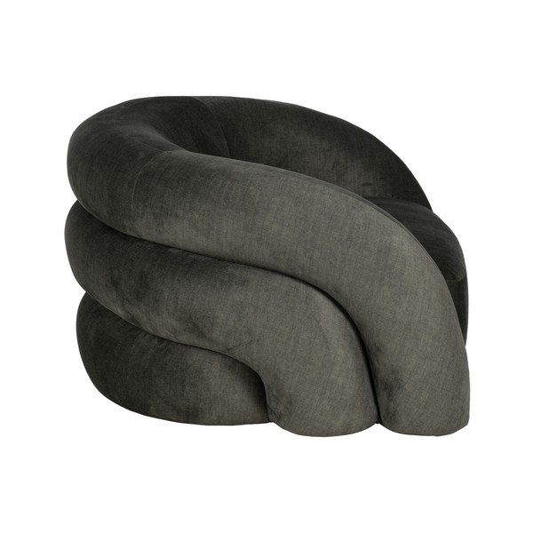 Fotoliu verde închis cu tapițerie din catifea Archie – Ixia-image-2