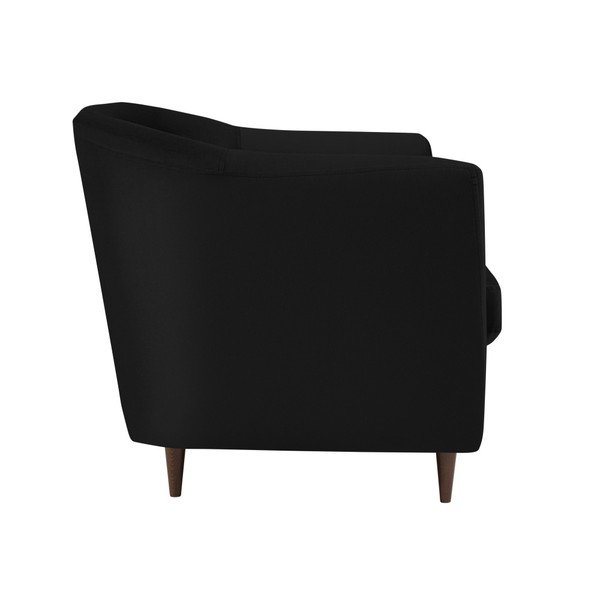 Fotoliu cu tapițerie din catifea Kooko Home GLAM, negru-image-1