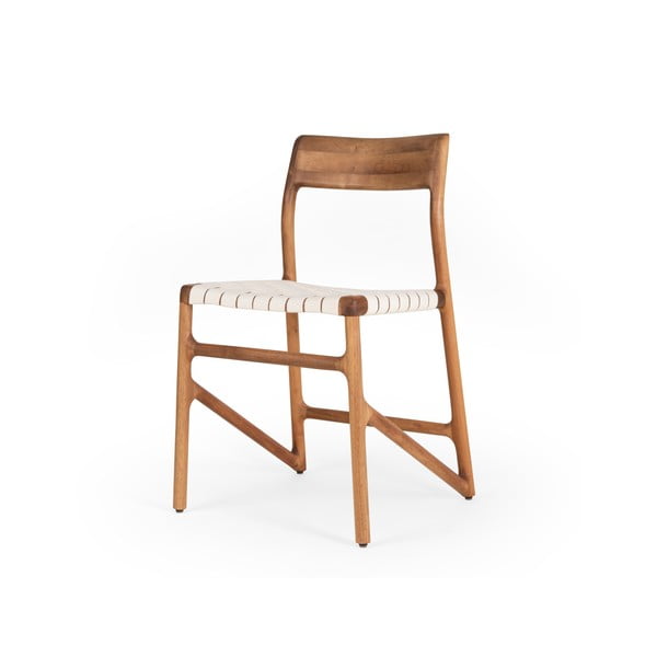 Scaun de dining alb/maro Fawn – Gazzda