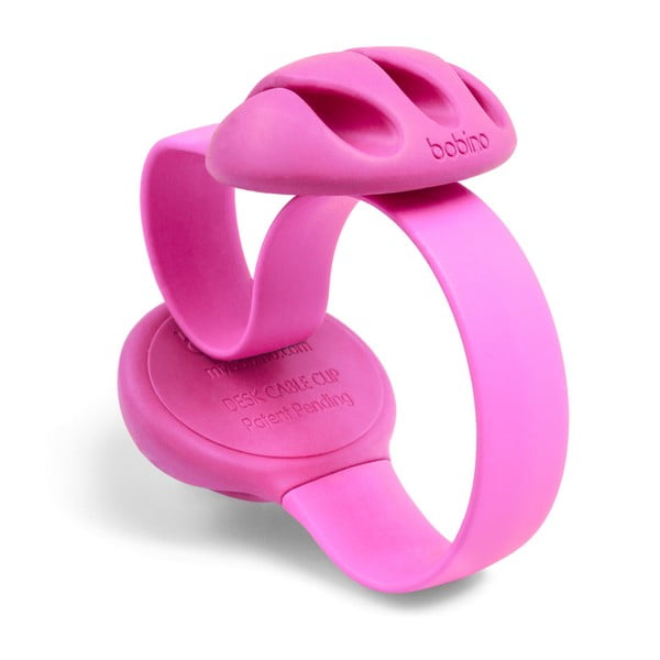 Suport prindere cabluri de birou Bobino® Cable Clip, roz