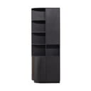 Bibliotecă modulară neagră din lemn masiv de pin 78x210 cm Finca – WOOOD