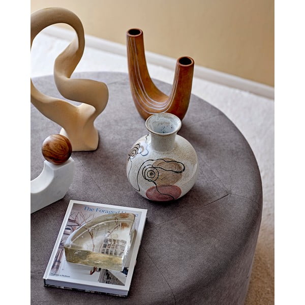 Vas din gresie Bloomingville Irini, înălțime 22,5 cm, alb-image-1