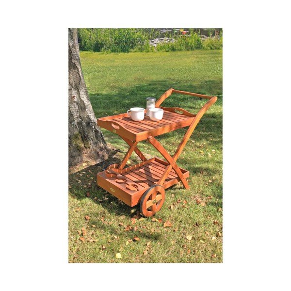 Masă de servire pentru grădină din lemn de eucalipt 54x88 cm Toledo – Garden Pleasure-image-1