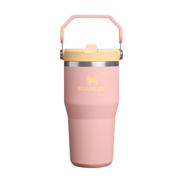 Termos piersică din oțel inoxidabil 600 ml IceFlow™ Flip Straw 2.0 Tumbler Peach Rose – Stanley