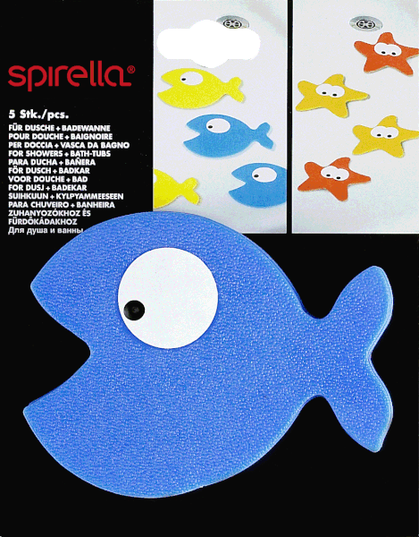 Covorașe antiderapante pentru copii pentru cadă 5 buc. 10x13 cm Hungry – Spirella-image-1