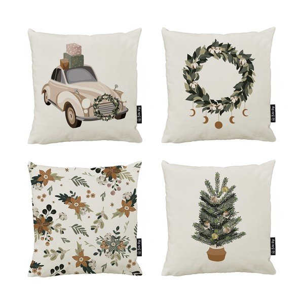 Fețe de pernă 4 buc. 45x45 cm  cu model de Crăciun Festive Mood – Butter Kings