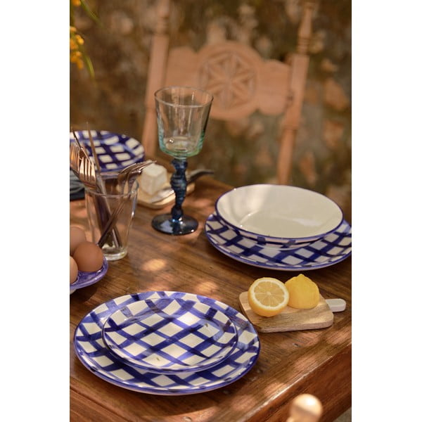 Bol din ceramică Tierra Bella Lines, ø 23 cm, albastru-alb-image-1