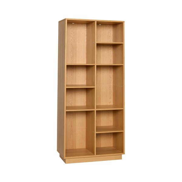 Bibliotecă în culoare naturală cu aspect de lemn de stejar 80x180x30 cm Disco – Hübsch