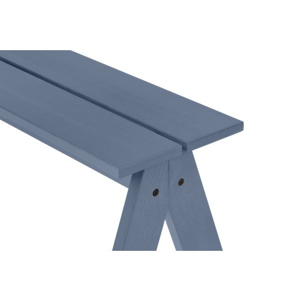 Bancă de grădină albastră din lemn masiv Navo – noo.ma-image-2