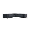 Colțar albastru închis cu tapițerie din piele (cu colț variabil) Madame – Windsor & Co Sofas