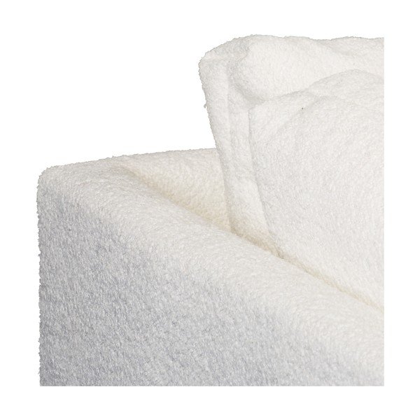 Colțar alb cu tapițerie din stofă bouclé (cu colț pe partea stângă ) Ariella – Ropez-image-1