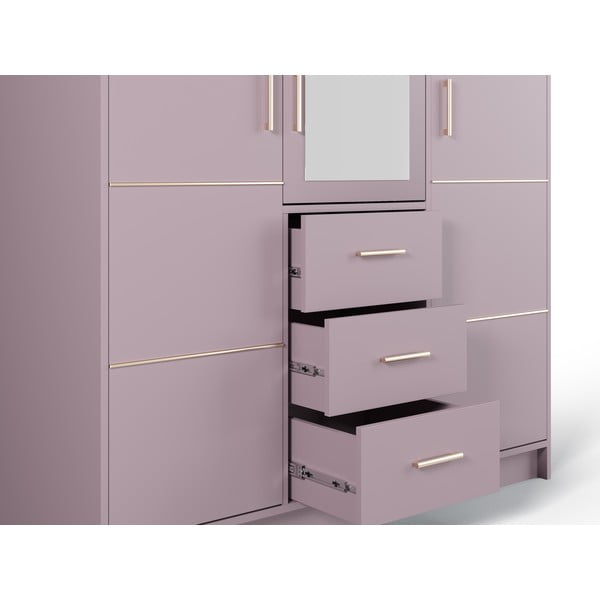 Dulap roz cu oglindă 147x200 cm Burren - Cosmopolitan Design-image-1