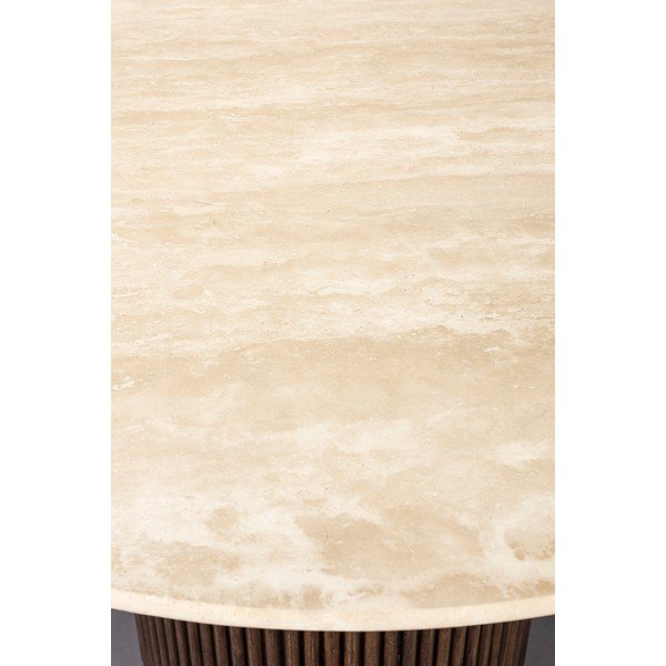 Masă de dining rotundă cu blat din piatră ø 115 cm Arda – Dutchbone-image-4