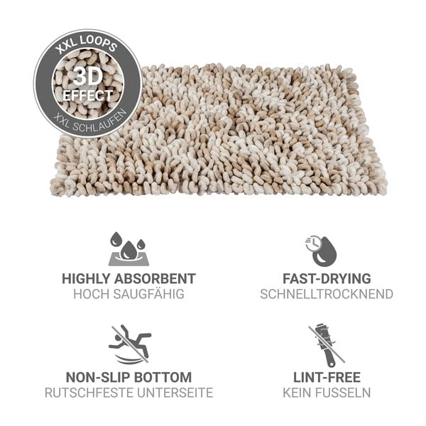 Covoraș de baie bej din material textil 60x90 cm Lerici – Wenko-image-4