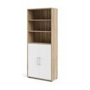 Bibliotecă modulară albă/cu aspect de lemn de stejar 89x222 cm Prima – Tvilum