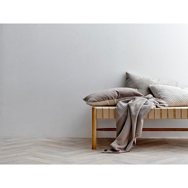 Pernă din amestec de bumbac și lână Södahl Wave Knit, 40 x 60 cm, bej-image-1