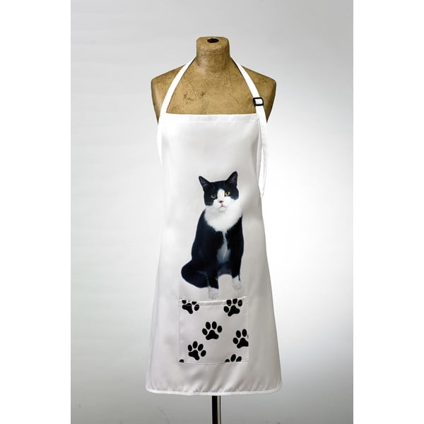 Șorț pentru bucătărie cu imprimeu Black-White Cat Adorable Cushions