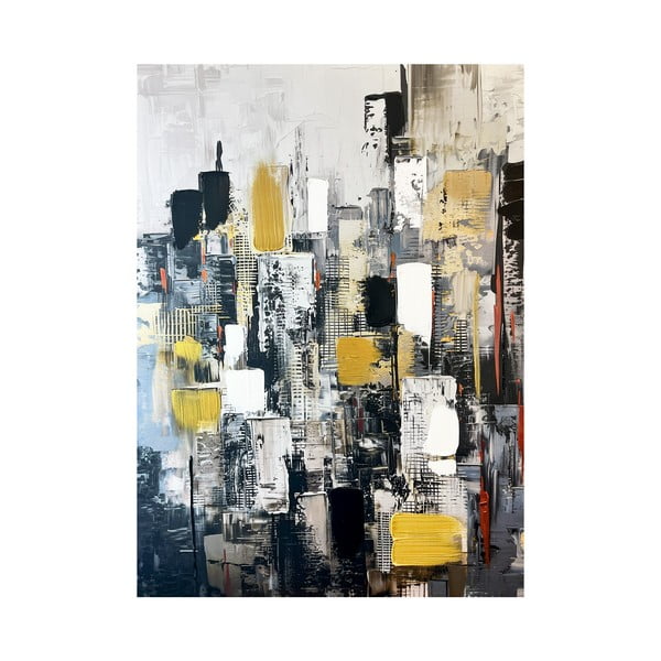 Tablou cu detalii pictate manual 70x100 cm Cityscape – Styler